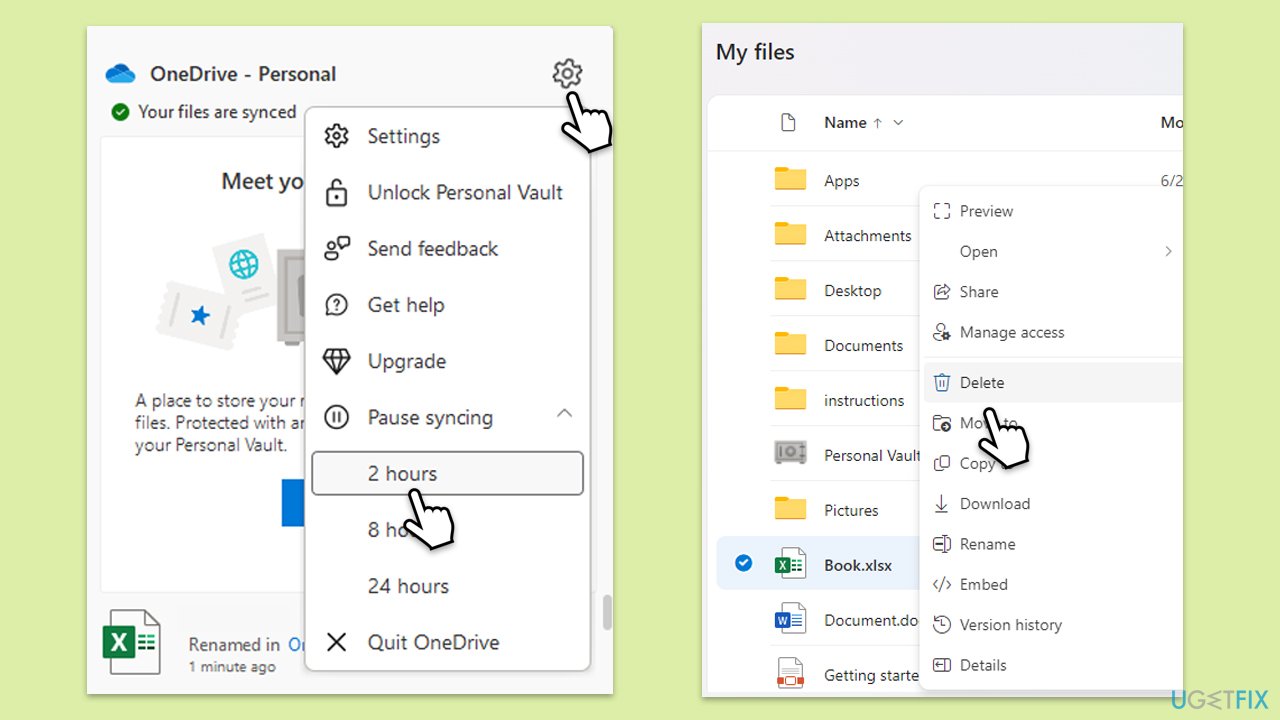 How to fix onedrive error 0x80071129 in windows pause syncing in onedrive and remove the file online copy