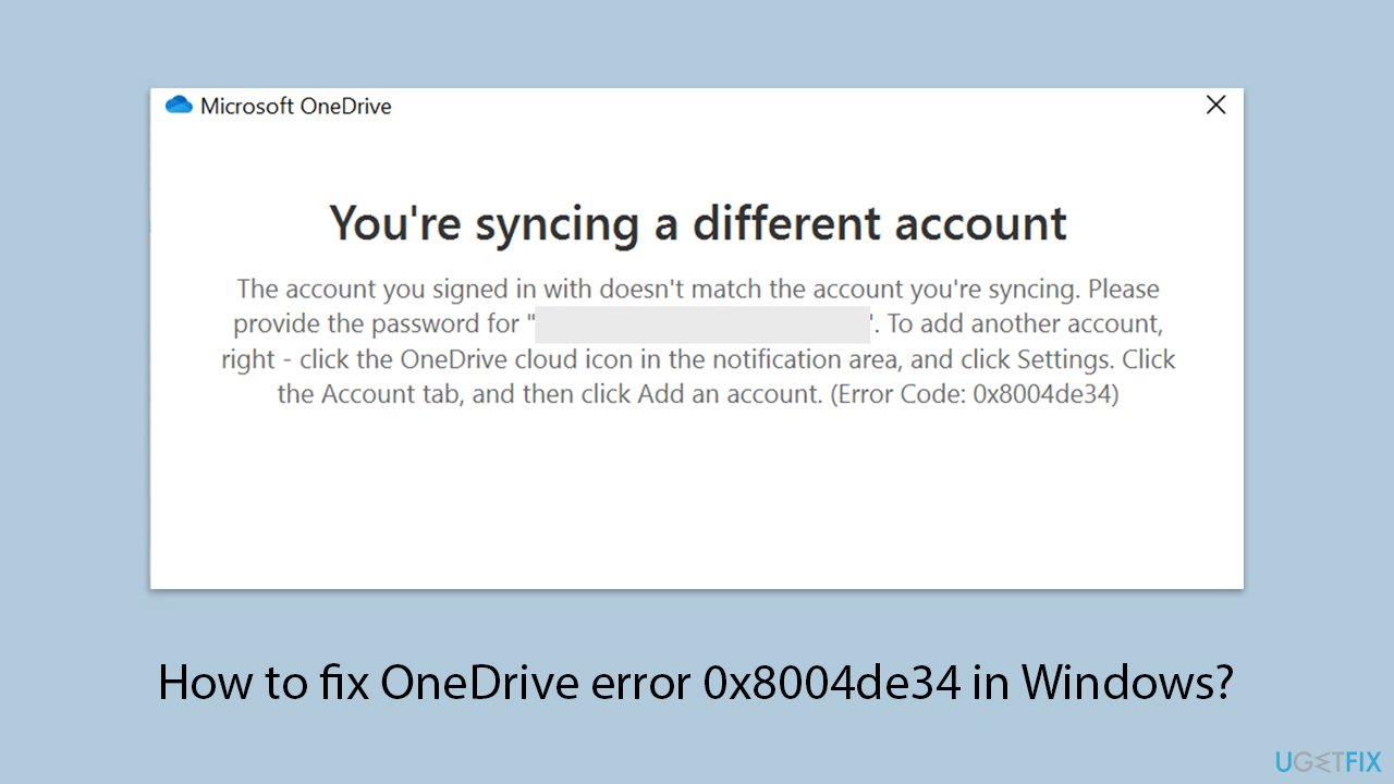 How to fix onedrive error code 0x8004de34 in windows copy How to fix onedrive error code 0x8004de34 in windows copy