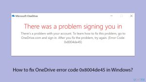 How to fix onedrive error code 0x8004de45 in windows copy
