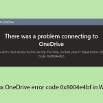 How to fix onedrive error code 0x8004e4bf in windows copy