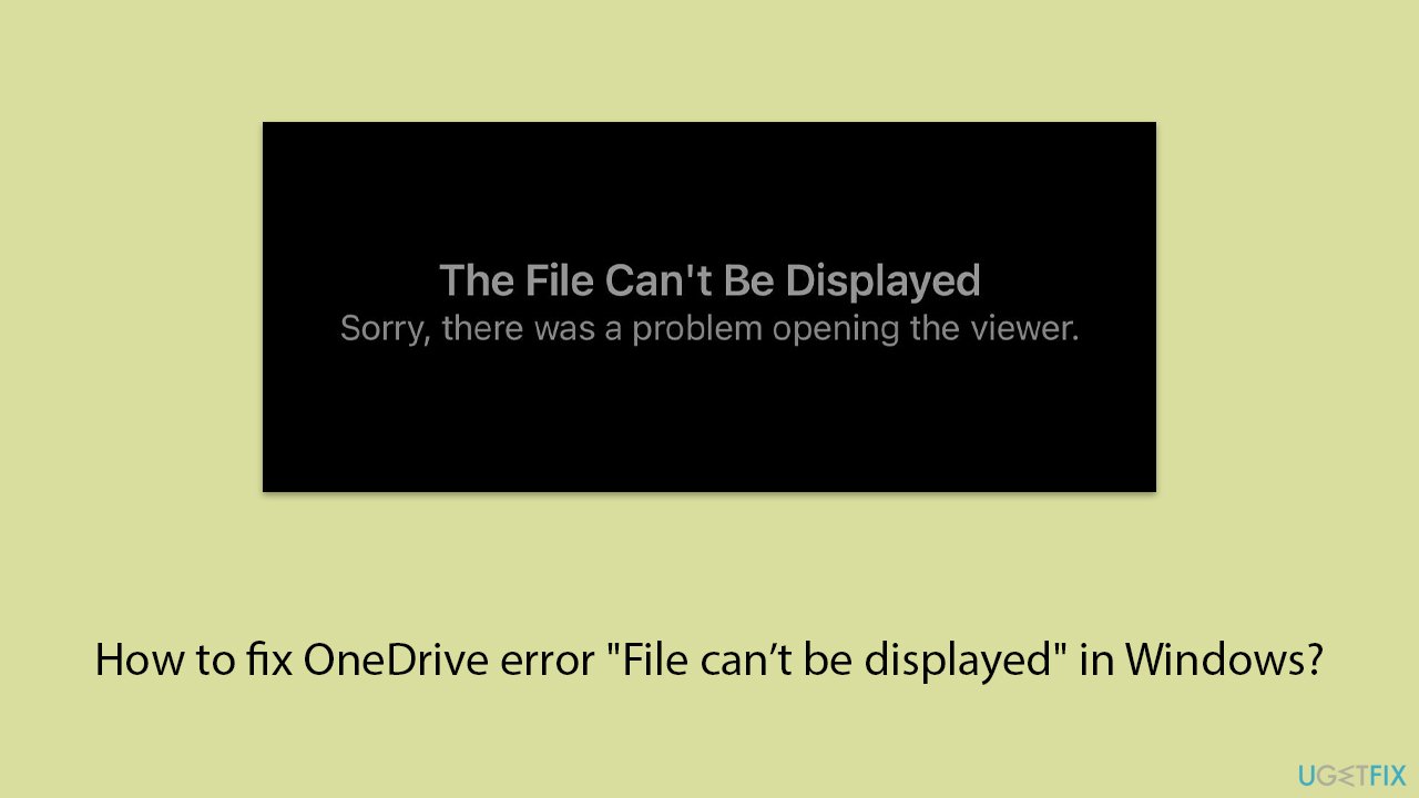 How to fix onedrive error file cant be displayed in windows copy