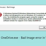 How to fix onedrive exe bad image error in windows copy