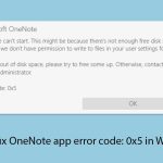 How to fix onenote app error code 0x5 in windows copy