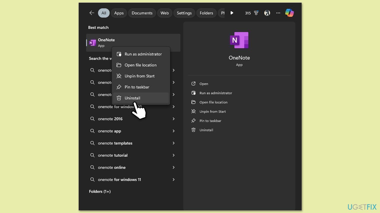 How to fix onenote error code 0x803d0014 in windows reinstall onenote