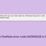 How to fix onenote error code 0xe000002e in windows copy