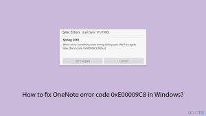 How to fix onenote error code 0xe00009c8 in windows copy