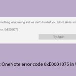 How to fix onenote error code 0xe0001075 in windows copy