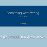 How to fix oobeeula error in windows