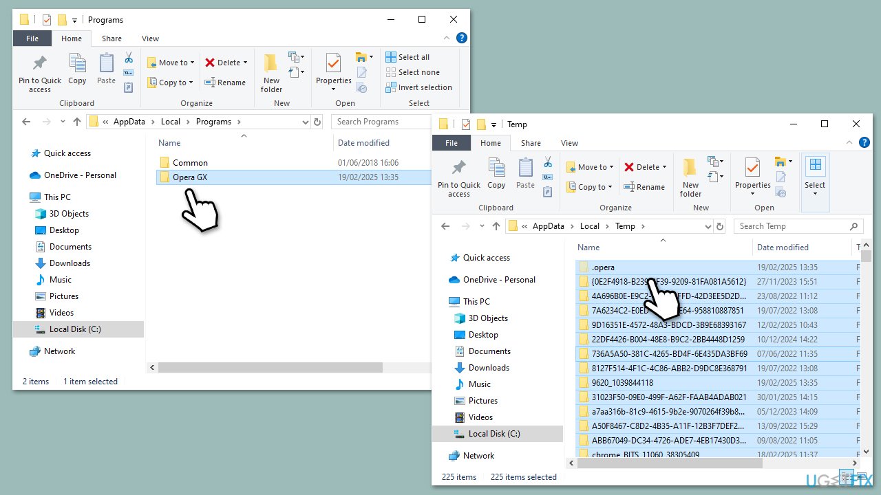 How to fix opera gx application error 0xc0000022 in windows delete appdata files