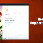 How to fix origin error code 9