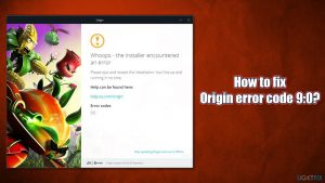 How to fix origin error code 9