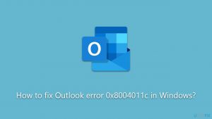 How to fix outlook error 0x8004011c in windows