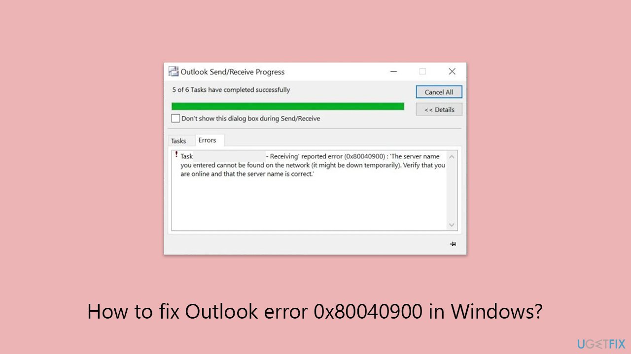 How to fix outlook error 0x80040900 in windows copy How to fix outlook error 0x80040900 in windows copy