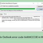 How to fix outlook error code 0x800ccc0e in windows copy