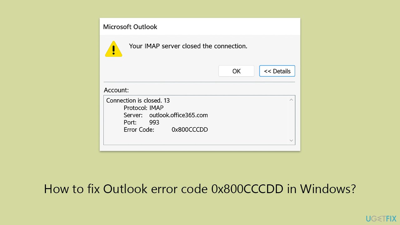 How to fix outlook error code 0x800cccdd in windows copy How to fix outlook error code 0x800cccdd in windows copy