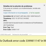 How to fix outlook error code 3399811147 in windows copy