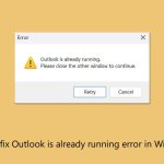 How to fix outlook is already running error in windows