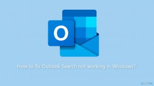 How to fix outlook search not working in windows