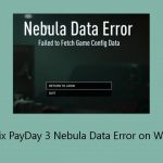 How to fix payday 3 nebula data error on windows