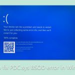How to fix pdc sys bsod error in windows