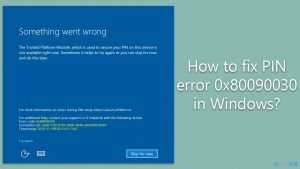 How to fix pin error 0x80090030 in windows