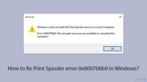 How to fix print spooler error 0x800706b9 in windows copy