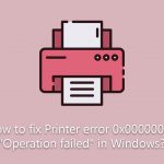 How to fix printer error 0x00000002 operation failed in windows