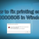 How to fix printing error 0x00000505 in windows