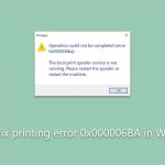 How to fix printing error 0x000006ba in windows