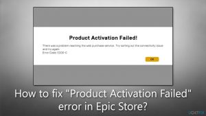 How to fix product activation failed error in epic store
