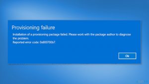 How to fix provisioning package fails with error 0x800700b7 on windows 11 22h2