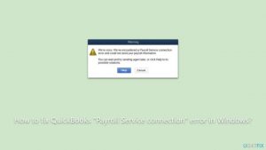 How to fix quickbooks payroll service connection error in windows