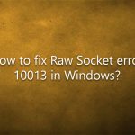 How to fix raw socket error 10013 in windows
