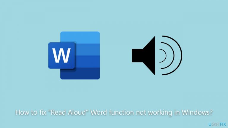 How to fix "Read Aloud" Word function not working in Windows?