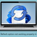 How to fix refresh option not working properly in windows