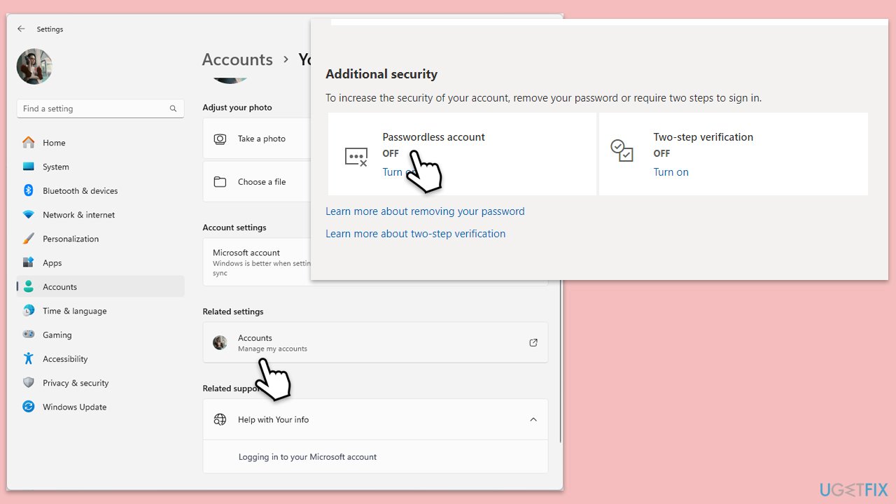 Disable passwordless sign-in