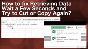 How to fix retrieving data wait a few seconds and try to cut or copy again