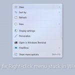 How to fix right click menu stuck in windows