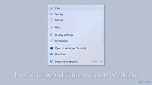 How to fix right click menu stuck in windows