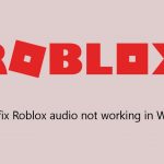 How to fix roblox audio not working in windows