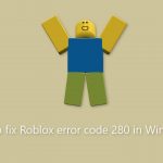 How to fix roblox error code 280 in windows