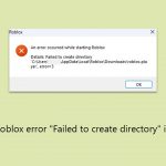How to fix roblox error failed to create directory in windows