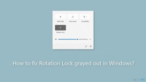 How to fix rotation lock grayed out in windows