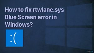 How to fix rtwlane sys blue screen error in windows