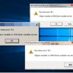 How to fix runtime error 91 on windows