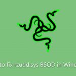 How to fix rzudd sys bsod in windows
