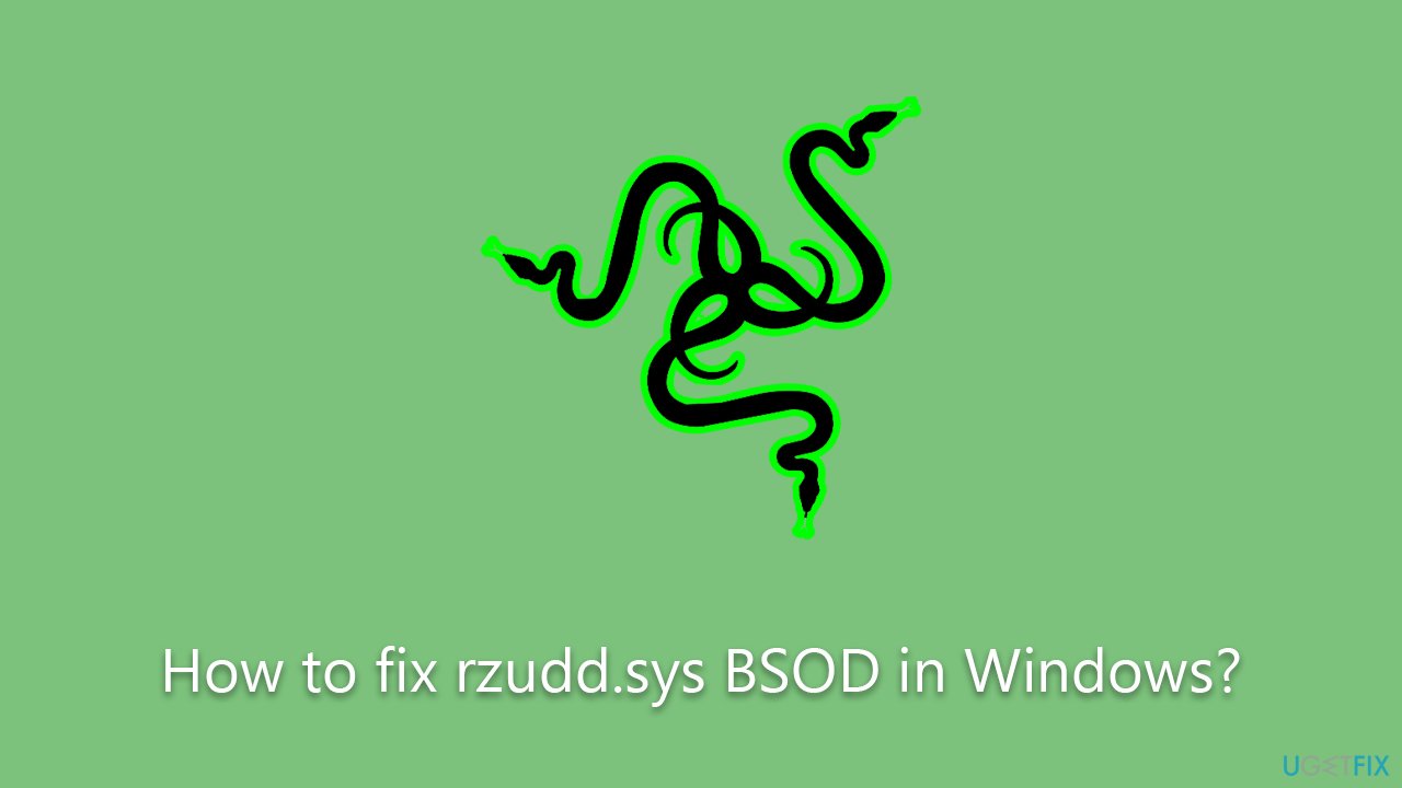 How to fix rzudd.sys BSOD in Windows?