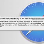 How to fix safari cant verify the identity of the website error