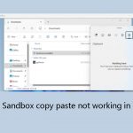 How to fix sandbox copy paste not working in windows