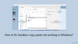 How to fix sandbox copy paste not working in windows